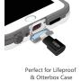 NIUBEE Extender Dock for Lifeproof Otterbox Case, Male to Female Extension Charger Video Audio Adapter for iPhone 5/5s/5c/SE/6/6S/7/8 Plus/X/iPad Air and More Connector (Black)