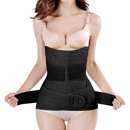 2 in 1 Postpartum Support Recovery Belly Wrap Waist/Pelvis Belt Body Shaper Postnatal Shapewear,One Size