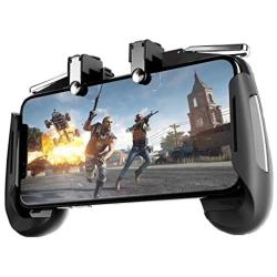 Upgraded Game Controllers Mobile Game Controller Sensitive Shoot Aim Gaming Grip with Gaming Trigger Gamepad Phone Stand Joystick with Fire Button Shooter Stretchable for iOS Android Phone 4.7-6.5“