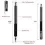 Capacitive Stylus Pen-Dinines Fine Point Stylus Touch Screen Pens for All Capacitive Cell Phones, Tablets, Laptops Bundle with 6 Replacement Tips (2 Pcs, Black/Rose)