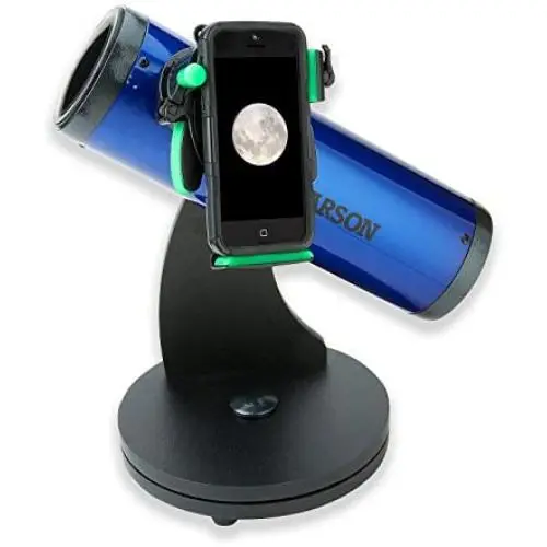 Carson SkySeeker 15x-37.5x Newtonian Reflector Beginner Telescope with Universal Smartphone Optics Digiscoping Adapter (JC-200UN)