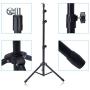 T-SIGN IPad Tripod Stand Mount, Reinforced Foldable Floor, Height Adjustable 360 Rotating for More 7 to 12 Inch Tablets, Carrying Case, Phone Holder, Bluetooth Remote Control