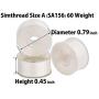 Simthread 25pcs White Prewound Bobbin Thread Size A Class 15 (SA156) 60WT with Clear Storage Plastic Case Box 70D/2 for Brother Embroidery Thread Sewing Thread Machine DIY