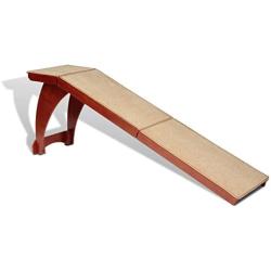 PetSafe CozyUp Bed Ramp for Dogs and Cats - Durable Frame Supports up to 120lb - Furniture Grade Wood Pet Ramp with Cherry or White Finish - High-Traction Carpet Surface – Great for Older Animals