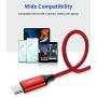 USB C to USB C 60W Charging Cable, JSAUX[2 Pack 6.6ft] USB Type C Charger Cord Compatible with Samsung Galaxy S20 S20+ S20 Ultra Note 10 Plus A80, Google Pixel 2/3/3a/4 XL, iPad Pro 2018 etc-Red