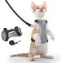 AVCCAVA Kitten Harness with Leash for Walking, Escape Proof Soft Cat Harnesses Easy Adjustable Vest Breathable Pet Safety Jacket with 1 Reflective Towing Leash