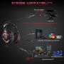 PS4 Headset,GEEKLIN Gaming Headset for pc Gaming Headset for Xbox one Controller with Microphone,Rotatable Ear Shell,50mm Super bass Speakers,3.5mm Adapter for Laptop