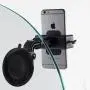 Livestream Gear - Glass Suction Mount for Phone, Perfect for Live Stream, FB Live, Youtubers, or Photos. Great for Glass or Mirror. Use for WOD; Fitness Streams at Home, or Gym. (Large Phone Holder)