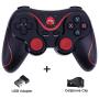 Android Game Controller T3 Wireless Game Controller Gamepad Bluetooth 3.0 Joystick Joystick for Mobile Phone Tablet TV Box Holder-Black 3 Together-,