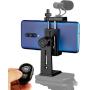 KobraTech Metal Cell Phone Tripod Mount - UniMount 360 Pro Heavy Duty iPhone Tripod Mount with Remote