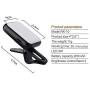 CHSMONB Mini LED Selfie Light, Rechargeable 2 Adjustable Brightness Camera Fill Light Compatible for Any Cell Phones Tablet Photography Video (Black)