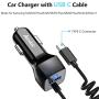 Google Pixel 4 XL/4/3 XL/3/2/2 XL/XL/3a/3a XL/C Car Charger, USB C Car Charger for Samsung Galaxy S20 Plus/S20/S10 Plus/S10/S10e/S9/S8+/S9+/Note 10 Plus/10/9/8 with Auskic 3.3ft USB C Cable
