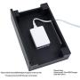 MobileVision Charging Station Slim Black Faux Leather Executive Stand and Docking Organizer for Multiple Devices, Smartphones, Tablets, Laptops