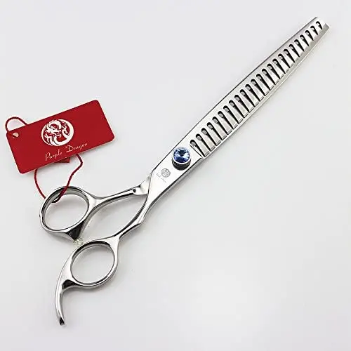 Purple Dragon 8.0 inch Professional Pet Grooming Scissors - Dog Chunker Shears - Adult Animal Thinning Hair Shears for Pet Groomer or Family DIY Purple Dragon 8.0 inch Professional Pet Grooming Scissors - Dog Chunker Shears - Adult Animal Thinning Hair Shears for Pet Groomer or Family DIY