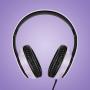 LORELEI X6 Over-Ear Headphones with Microphone, Lightweight Foldable & Portable Stereo Bass Headphones with 1.45M No-Tangle,Wired Headphones for Smartphone Tablet MP3 / 4 (Purple-Black)