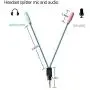 Headset Mic and Audio Splitter Cable,Headphone Stereo Y Jack Splitter Adapter, Male 3.5 mm to 2 Port 3.5 mm Famale for PC,Earphone,Tablet,PS4,Xbox one (Blue) Headset Mic and Audio Splitter Cable,Headphone Stereo Y Jack Splitter Adapter, Male 3.5 mm to 2 Port 3.5 mm Famale for PC,Earphone,Tablet,PS4,Xbox one (Blue)