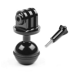 D&F CNC Mount 1-Inch Diameter Ball with 3/8 Screw Hole for GoPro Hero 7/6/5/4/HERO(2018) SJCAM Yi APEMAN Campark Sport Cam