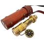 Brass Nautical - 18 inches Antique Telescope/Spyglass Replica in Leather Box (Dollond Londons)