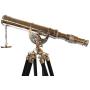 Vintage Tripod Reflecting Telescope Antique Dutch Brass Nautical Unique Eyepiece Harbour Master Stand