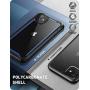 i-Blason Ares Case for iPhone 11 6.1 inch (2019 Release), Dual Layer Rugged Clear Bumper Case with Built-in Screen Protector (Blue)