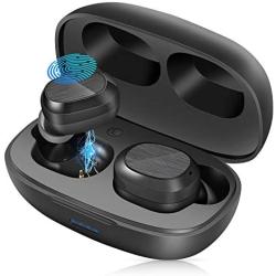 Wireless Earbuds Bluetooth 5.1 Earphones, pendali IPX7 Waterproof Earbuds with Deep Bass, Auto Pairing, Mini Portable Charging Case, Touch Control in-Ear Wireless Headphones for Sport Running