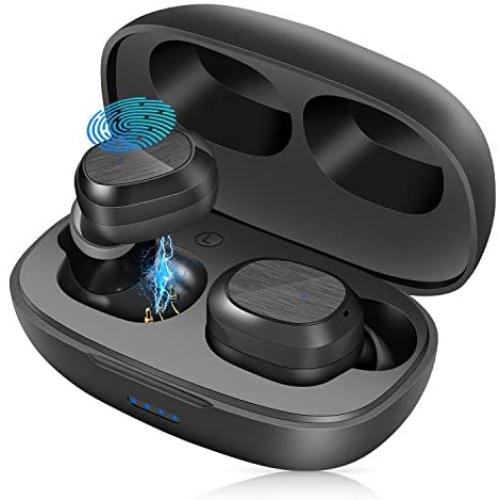 Wireless Earbuds Bluetooth 5.1 Earphones, pendali IPX7 Waterproof Earbuds with Deep Bass, Auto Pairing, Mini Portable Charging Case, Touch Control in-Ear Wireless Headphones for Sport Running