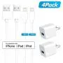 USB Charger, 2 Pack Wall Charger Adapter Block with 2 Pack 3FT Fast Charging Cable Cord(Pack of 4) Compatible with iPhone 11/Xs/Xs Max/XR/X /8/7/6/6S Plus SE/5S/5C, iPad and More USB Charger, 2 Pack Wall Charger Adapter Block with 2 Pack 3FT Fast Charging Cable Cord(Pack of 4) Compatible with iPhone 11/Xs/Xs Max/XR/X /8/7/6/6S Plus SE/5S/5C, iPad and More