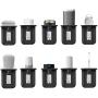 WALI Wall Shelf Standard Vertical Duplex Décor Outlet with Cable Channel Charging for Cell Phone, Dot 1st and 2nd 3rd Gen, Google Home, Speaker up to 10 lbs (OLS001-B), 1 Pack, Black