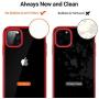 TORRAS Crystal Clear iPhone 11 Pro Case, [Anti-Yellowing] Soft Silicone Shockproof Thin Cover Slim Gel Phone Cases for iPhone 11 Pro 5.8 inch, Red