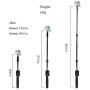 Smatree S2 All-Aluminum Alloy Telescopic Pole Compatible for Gopro Max/GoPro Hero 8/7/6/5/4/3 Plus/3/2/1/Session/DJI OSMO Action Camera (WiFi Remote Controller is Not Included)