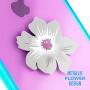 Case-Mate - Car Charms - Decorative Metal Plate + Car Vent Mount - White Flower