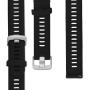 kwmobile Silicone Watch Strap Compatible with Garmin Forerunner 245/245 Music - Fitness Tracker Band with Clasp - Black