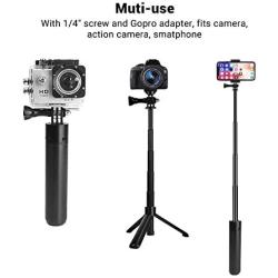 Extension Pole Tripod, Mini Selfie Stick Tripod Stand Handle Grip for Osmo Action/Osmo Pocket/Gopro Series Action Cameras and Smartphone - W1011