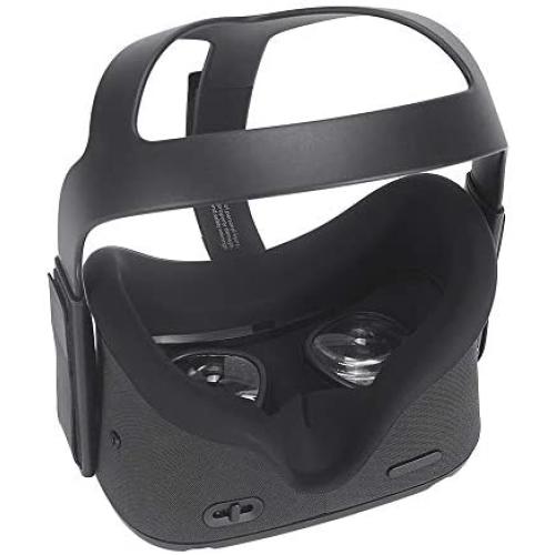 MASiKEN Face Mask for Oculus Quest, Professional Silicone Face Cover, Face Pad Sweatproof Lightproof Washable (Black)