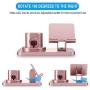 180°Rotation Phone Charger Stand Holder，3in1 Charger Dock, Charging Stand for iPhone/Apple Watch/Airpods/ipad and Most Smartphones (Rose Gold)