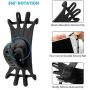 Bike Phone Mount, 360°Rotation Silicone Bicycle Phone Holder, Universal Motorcycle Handlebar Mount Fits for iPhone 11 Pro Max/XR/XS Max/8/7/ 6/6s Plus, Galaxy S20/S9, 4.0"-6.5" Phones (Black)