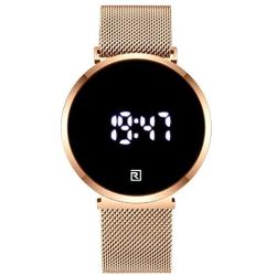 Donia Mens LED Watch Touch Screen Digital Display Electronic Watch Casual Fashion Analog Quartz Waterproof Unisex Watch