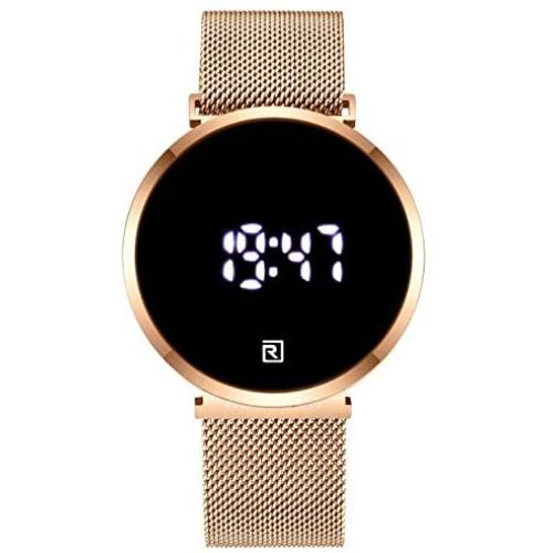 Donia Mens LED Watch Touch Screen Digital Display Electronic Watch Casual Fashion Analog Quartz Waterproof Unisex Watch