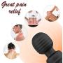 Cordless Wand Massager Handheld Back Massager with 20 Magic Vibrations 3 Speeds 12000RPM Motor, PALOQUETH Electric Deep Tissue Massager Personal Body Therapeutic Massager for Neck Leg Shoulder