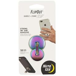 Nite Ize FlipOut - Low Profile Folding Handle and Stand with 3M VHB for Smartphones with 3M VHB, Spectrum