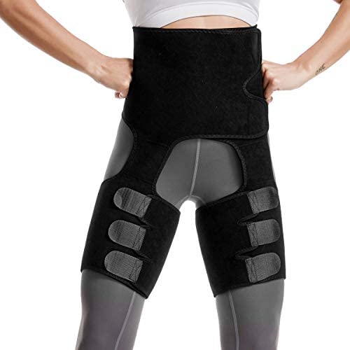 ASANDH Waist Thigh Trimmer and Butt Lifter, 3-in-1 Belt Hips Shaper for Women Workout Fitness