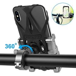 TODARRUN Universal Bike Phone Mount | Motorcycle Phone Holder Adjustable can 360 Degree Rotation With Fall Prevention Silicone Bands Fits iPhone X|Xs Max Xr 8|8 Plus Galaxy S9 Holds Phones from 3.5-7"