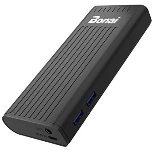 Portable Charger, BONAI USB Power Bank 10,000mAh External Battery Pack and Flashlight Compatible iPhone XR 8 Plus X iPad Samsung Galaxy S8 Note 8 Smartphones Tablet (Black) [Upgraded 2020]