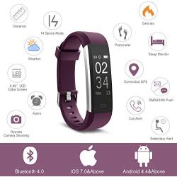 Zahooy Fitness Tracker,Health Exercise Calorie Counter Watch with Sleep Monitor,IP67 Waterproof Step Pedometer GPS,Smart Band for Android＆iOS Smartphone,Kids&Women&Men