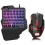 RGB One Hand Mechanical Gaming Keyboard and Backlit Mouse Combo, USB Wired Rainbow Letters Glow Single Hand Mechanical Keyboard,Gaming Keyboard Set for Laptop PC Computer Game and Work RGB One Hand Mechanical Gaming Keyboard and Backlit Mouse Combo, USB Wired Rainbow Letters Glow Single Hand Mechanical Keyboard,Gaming Keyboard Set for Laptop PC Computer Game and Work