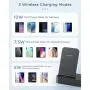 seenda Wireless Charger with 2 USB Ports, 26W 3-in-1 Multi-Device Wireless Charging Stand Station Built-in AC Adapter, for iPhone 11, 11 Pro, XS Max, XR, XS, X, 8 Plus, Galaxy S20, S10, Note10