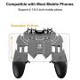 YOBWIN Mobile Game Controller with 4 Triggers for PUBG/Call of Duty Mobile/Fotnite Rules of Survival, Portable 6 Fingers Operation Joystick Remote Mobile Controller for 4.7-6.5" iOS Android Phone