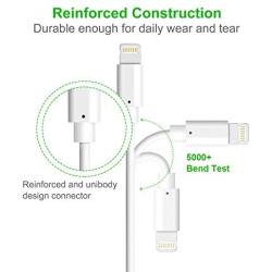 iPhone Charging Cable - MFi Certified Lightning Cable - Novtech 3Pack 3FT 6FT 9FT USB Charging Cable for iPhone 11 Pro XR Xs Max X 8Plus 7Plus 6S Plus 6 5S iPad and More - White