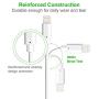 iPhone Charging Cable - MFi Certified Lightning Cable - Novtech 3Pack 3FT 6FT 9FT USB Charging Cable for iPhone 11 Pro XR Xs Max X 8Plus 7Plus 6S Plus 6 5S iPad and More - White