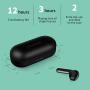 Wireless Earbuds, Goojodoq Bluetooth 5.0 Earbuds-Wireless Earphones with Smart Touch, Dual-Mic, Auto-Pair, 3D Stereo, Sweatproof Mini Sports Earbuds Compatible with Hi-Fi Sound for Android and iPhone